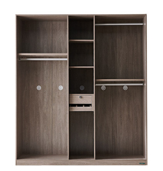 Wardrobe Simple Four Door Five Door Wardrobe Dark Oak Grain Bedroom Furniture Wardrobe