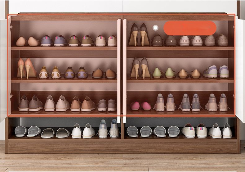 Shoe Cabinet Household Door with Hanger Multi Functional Clothes and Hats Storage Porch Cabinet Shoe Rack