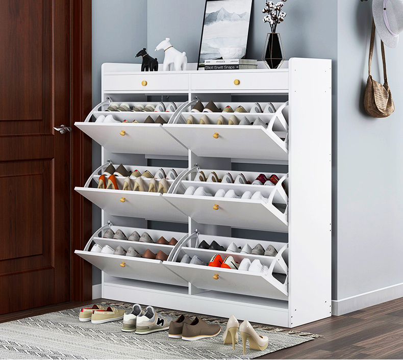 Shoe Cabinet Household Ultra-Thin Storage Porch Cabinet Indoor Multi-Layer Turnover Shoe Cabinet Shoe Rack