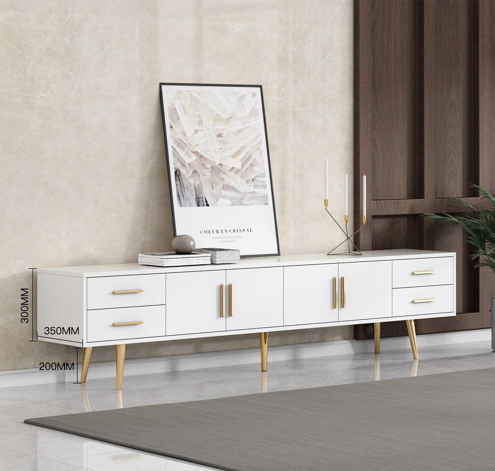 Nordic TV Cabinet Simple Modern Living Room Bedroom White TV Cabinet/TV Stand