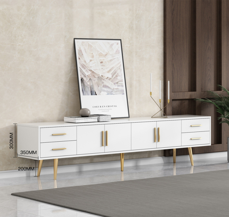 Nordic TV Cabinet Simple Modern Living Room Bedroom White TV Cabinet/TV Stand