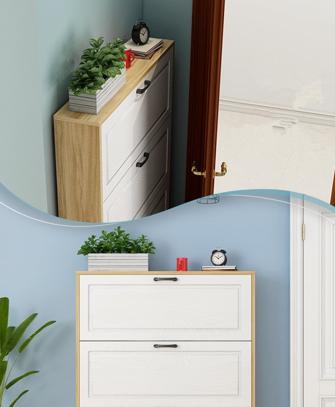 Shoe cabinet door entry simple shoe rack multi-function storage cabinet household large capacity porch cabinet shoe rack