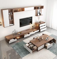 Modern Simple TV Cabinet Tea Table Combination Nordic Ground Cabinet Living Room TV Cabinet/TV Stand