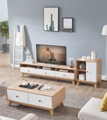 Nordic TV Cabinet Simple Minimalist TV Cabinet Tea Table Combination Living Room High Cabinet TV Cabinet/TV Stand