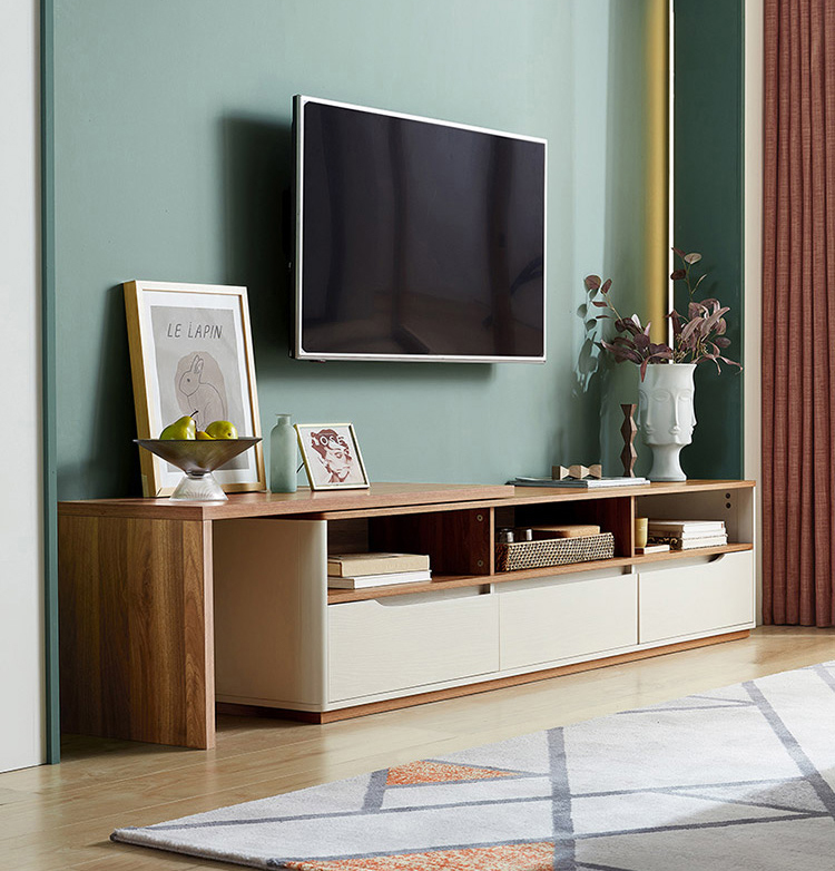 Nordic Style TV Cabinet Tea Table Combination Set Modern Small Family Simple Cabinet Furniture TV Cabinet/TV Stand