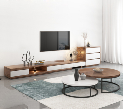 Modern Simple TV Cabinet Tea Table Combination Nordic Ground Cabinet Living Room TV Cabinet/TV Stand