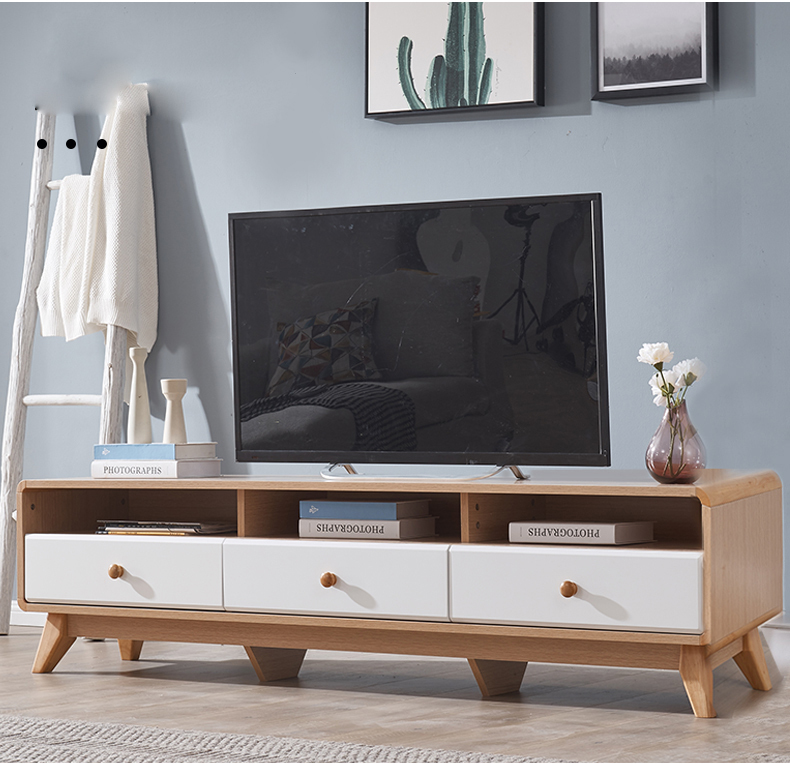 Nordic TV Cabinet Simple Minimalist TV Cabinet Tea Table Combination Living Room High Cabinet TV Cabinet/TV Stand