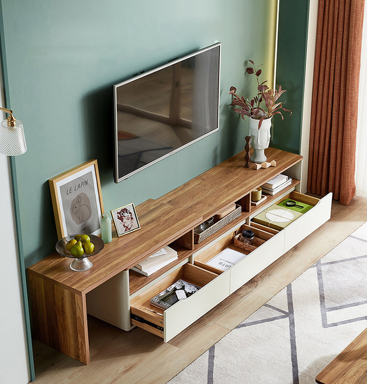 Nordic Style TV Cabinet Tea Table Combination Set Modern Small Family Simple Cabinet Furniture TV Cabinet/TV Stand