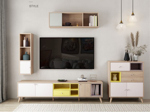 Nordic Tea table TV cabinet wall cabinet modern simple living room furniture set small TV cabinet/TV stand