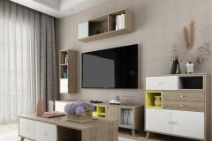Nordic Tea table TV cabinet wall cabinet modern simple living room furniture set small TV cabinet/TV stand