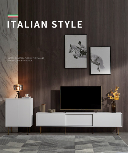 Nordic TV Cabinet Modern Simple Light Luxury TV Cabinet Tea Table Combination Living Room Small TV Cabinet/TV Stand