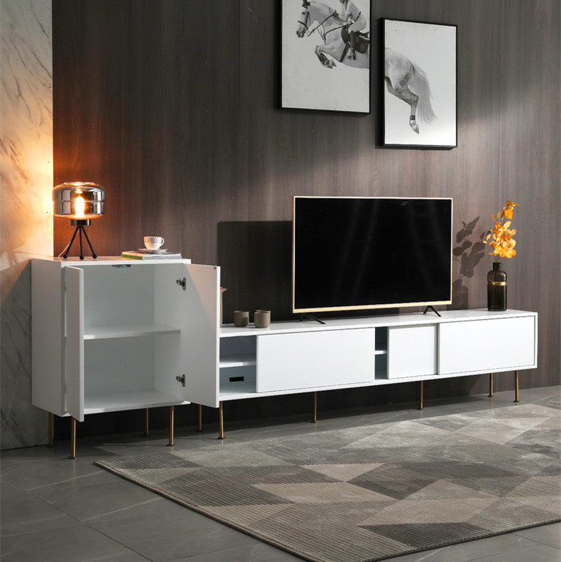 Nordic TV Cabinet Modern Simple Light Luxury TV Cabinet Tea Table Combination Living Room Small TV Cabinet/TV Stand