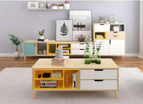 Modern Compact Nordic Tea Table TV Cabinet Combination Living Room Furniture Retractable TV Cabinet/TV Stand