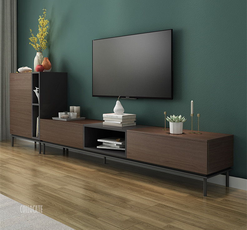 Light luxury TV Cabinet Tea table combination, modern simple multi-function TV cabinet, Nordic Living Room Set TV stand