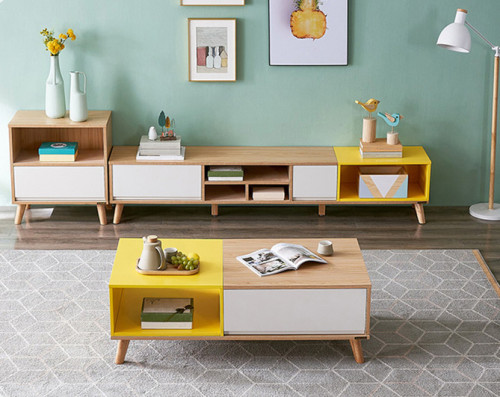 Tea Table TV Cabinet Combination Nordic Color TV Cabinet Living Room Furniture TV Cabinet/TV Stand