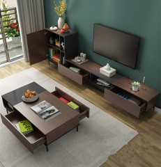 Light luxury TV Cabinet Tea table combination, modern simple multi-function TV cabinet, Nordic Living Room Set TV stand