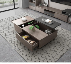 Nordic Style Retractable TV Cabinet Tea Table Combination Simple Modern Living Room Locker Multi-Function TV Cabinet/TV Stand