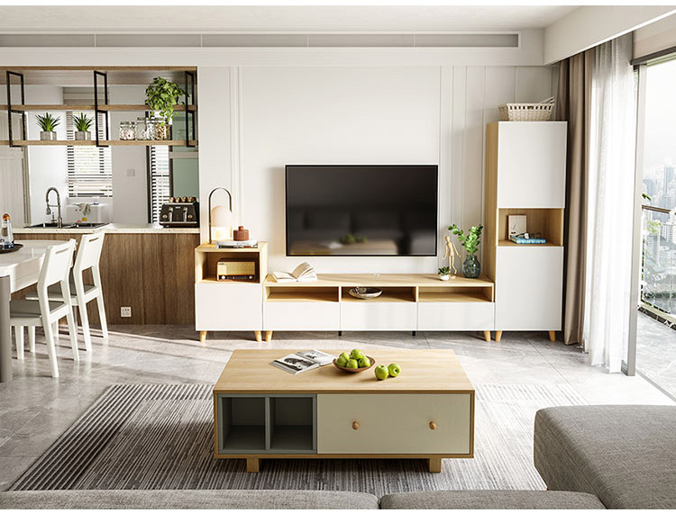 Modern Simple White TV Cabinet Cabinet Cabinet Cabinet Cabinet Combination Small Living Room New Furniture TV Cabinet/TV Stand