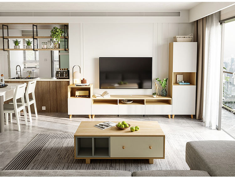 Modern Simple White TV Cabinet Cabinet Cabinet Cabinet Cabinet Combination Small Living Room New Furniture TV Cabinet/TV Stand