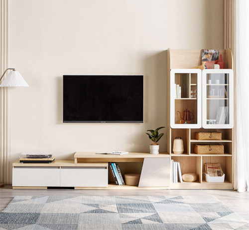 Modern Simple Family TV Cabinet Tea Table Combination Storage Small Household Cabinet Set TV Cabinet/TV Stand
