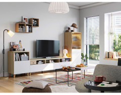 Modern Simple White TV Cabinet Cabinet Cabinet Cabinet Cabinet Combination Small Living Room New Furniture TV Cabinet/TV Stand