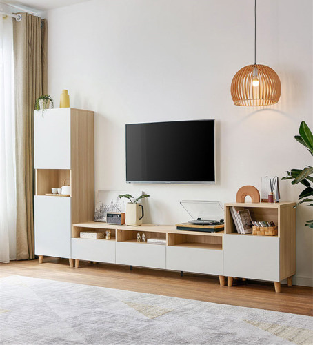 Modern Simple White TV Cabinet Cabinet Cabinet Cabinet Cabinet Combination Small Living Room New Furniture TV Cabinet/TV Stand