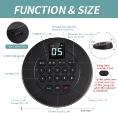 Intercoms Wireless for Home Full Duplex Hands Free Intercom System for Home,Business Office,Bank,Hotel Use with 2500 Feet Range in Open Area (Black-2)
