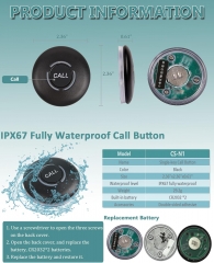 Wireless Calling System Restaurant Pager System Caregiver Pager for Patient Nurse Alert with 1 Number Display and 10 Waterproof Call Buttons for Elderly Clinic Nursing Center Hospital