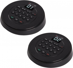 Intercoms Wireless for Home Full Duplex Hands Free Intercom System for Home,Business Office,Bank,Hotel Use with 2500 Feet Range in Open Area (Black-2)