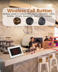 Wireless Calling System Restaurant Pager System Caregiver Pager for Patient Nurse Alert with 1 Number Display and 10 Waterproof Call Buttons for Elderly Clinic Nursing Center Hospital