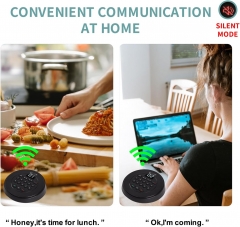Intercoms Wireless for Home Full Duplex Hands Free Intercom System for Home,Business Office,Bank,Hotel Use with 2500 Feet Range in Open Area (Black-2)