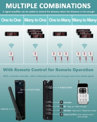 Caregiver Pager Wireless Pager System 1600+ Feet Nurse Alert System for Elderly Disabled Patient 1 Host Display/40 Call Buttons/2 Watch Pagers/1 Signal Amplifier (40 Call Buttons)