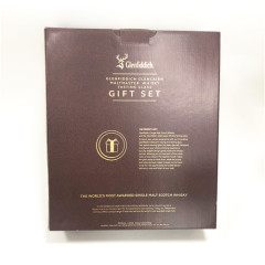 Caja de empaquetado de vino personalizada de papel de cartón de alta calidad de diseño de lujo negro al por mayor