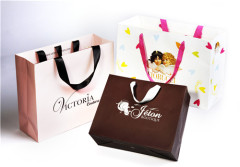 custom logo printed paper shopping bag