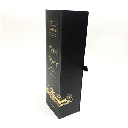 En gros logo personnalisé imprimé fait pliable noir thé magnétique écologique carton vin papier cadeau boîte