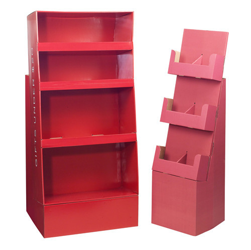 promotional pop shelf ready packaging tear away folding pdq counter template counter paper cardboard display box