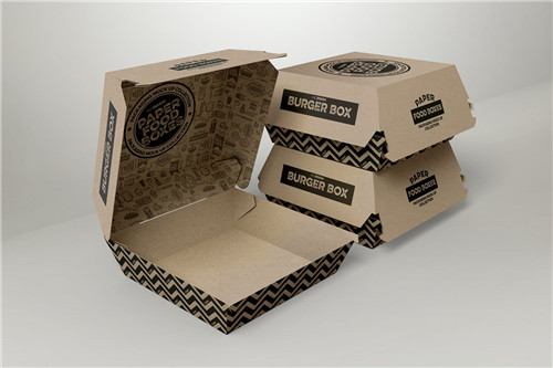 personalizado Kraft Papel Hamburguesa Cajas Proveedores Fabricantes Fábrica