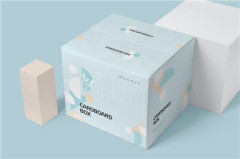 Caja de envío de papel de cartón blanco corrugado plegable personalizado con logotipo