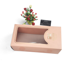 Pink Rose Toy Packaging Paper Box Package with Window for Doll