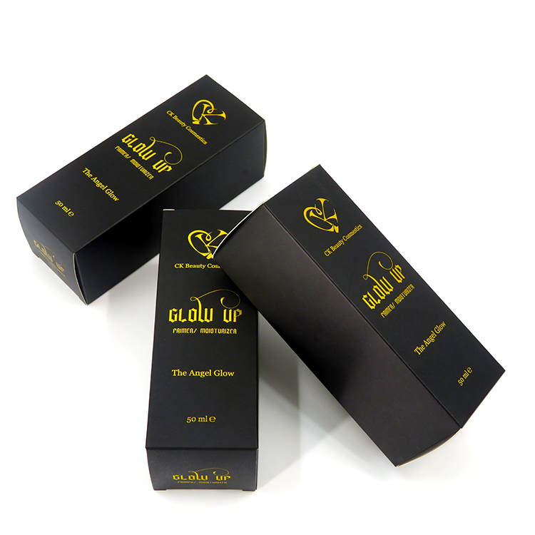 2021 Customized Luxury Logo Black Paper Box Cosmetics Product Packaging Boxes