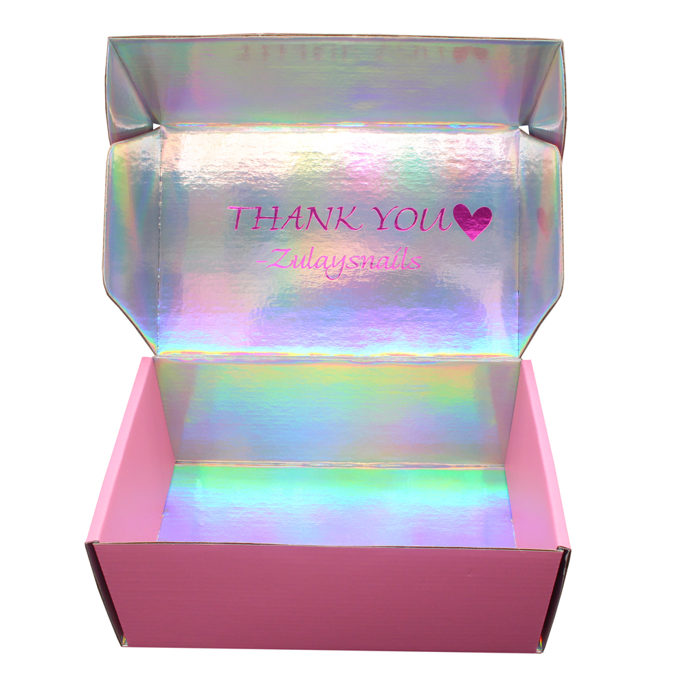 Custom Rigid Glitter Paper Cosmetic Packaging Boxes Holographic Makeup Paper Box