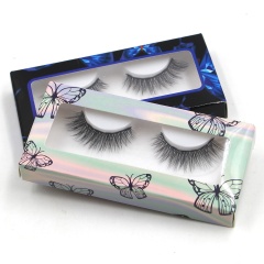 Butterfly Print With PVC Window Custom Eyelash Packaging Paper Box