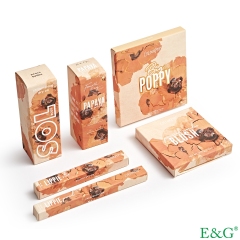 Impresión de logotipo personalizado reciclar papel hexágono caja de embalaje al por menor pequeñas cajas de embalaje para Extracto de planta con punto UV