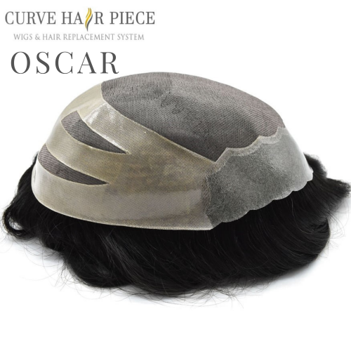 Curve Hairpiece Fine Mono Mens Durable Hair System Best Mens Hair Pieces Poly Coating High Quality Toupees Oscar
