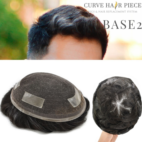 Curve Hairpiece French Lace Mens Toupee Durable Hairpiece Human Hair Natural Hairline Hair Replacement for Men Base2