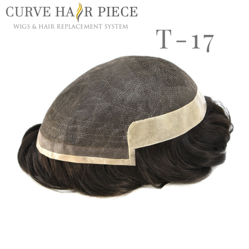 Fine Welded Mono Lace Hairpieces Human Hair Toupee For Men Hand Tied Hair Replacement System Poly Skin Wigs for Men