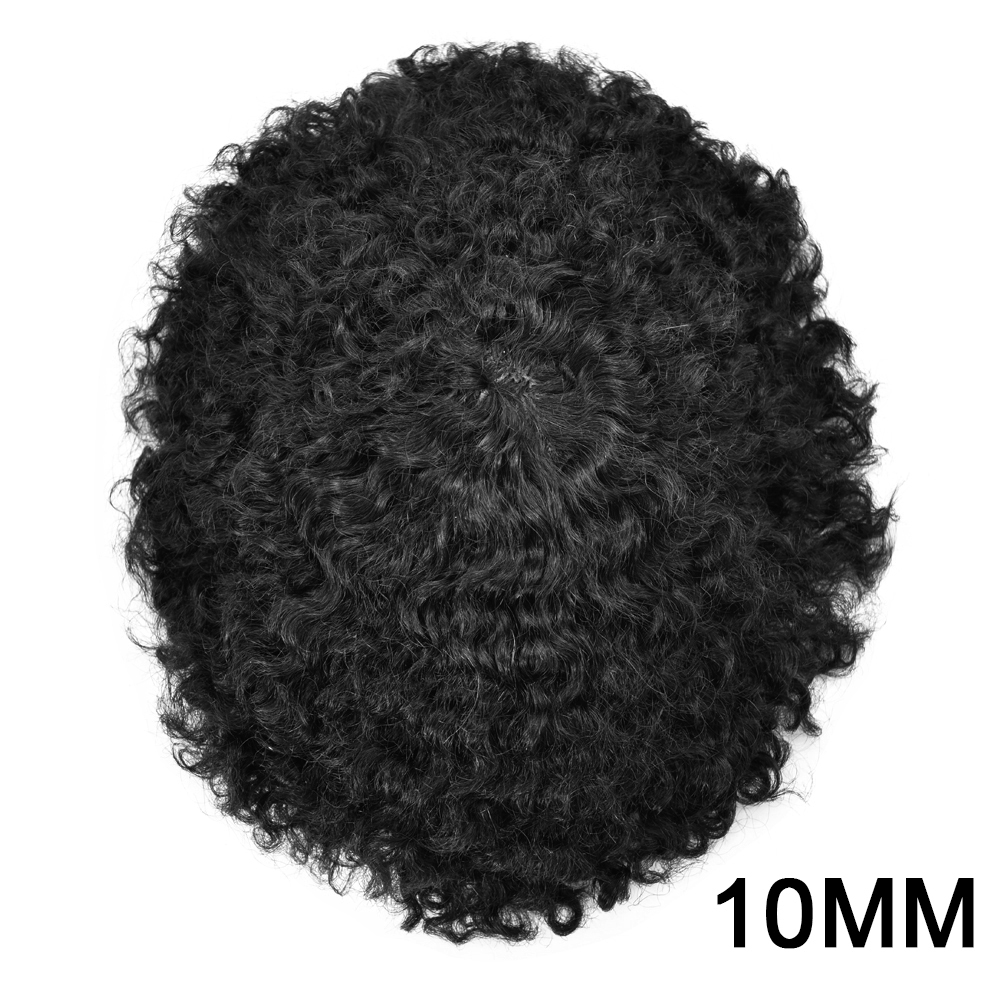 Afro Toupee For Black Men African American Afro Hair Systems Kinky ...
