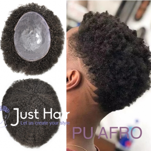 Men's Toupee Injected PU Afro