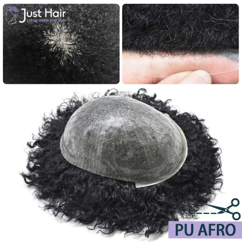 Men's Toupee Injected PU Afro