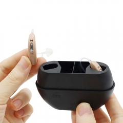 Digital mini rechargeable portable charging case hearing aid with power bank function